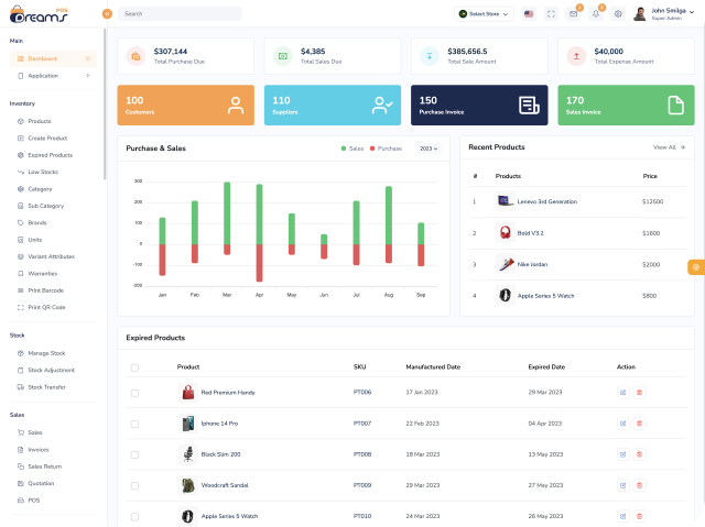 POS - Tech stack Website Landing page design