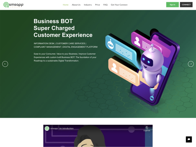Smsapp - Website Landing page design